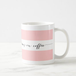 Runs auf der mit Kaffee gestreift Tasse, rosa Kaffeetasse