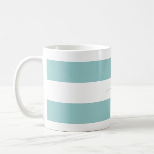 Runs auf Kaffee gestreift Tasse, Aqua Kaffeetasse (Links)