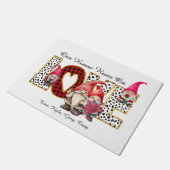 Runs auf Liebe, Gnome-Familie, personalisieren Fußmatte (Schrägansicht)