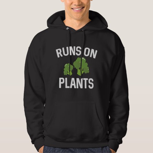 Runs auf Pflanze Hoodie (Vorderseite)