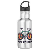 Runs auf Pizza Edelstahlflasche (Vorderseite)