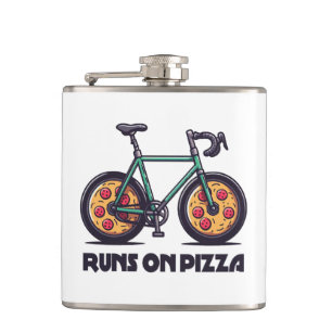 Runs auf Pizza Flachmann