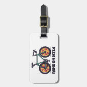 Runs auf Pizza Gepäckanhänger (Vorderseite vertikal)