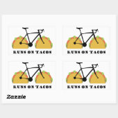 Runs auf Tacos Rechteckiger Aufkleber (Blatt)