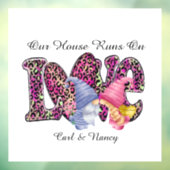 Runs on Liebe, Gnome Couple personalisieren Fensteraufkleber (Blatt 3)