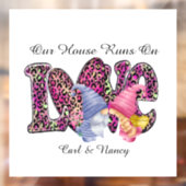 Runs on Liebe, Gnome Couple personalisieren Fensteraufkleber (Blatt 2)