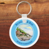 Runswick Bay North Yorkshire, England Watercolour Schlüsselanhänger (Vorderseite)