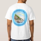 Runswick Bay North Yorkshire, England Watercolour T-Shirt (Rückseite)