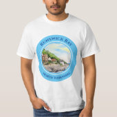 Runswick Bay North Yorkshire, England Watercolour T-Shirt (Vorderseite)