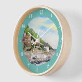 Runswick Bay North Yorkshire, England Watercolour Uhr (Winkel)