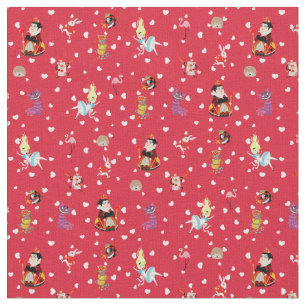 Runter das Kaninchenloch, Alice am roten und weiß Stoff