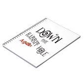 Runter das Kaninchenloch Crafters Notebook Notizblock (Linke Seite)
