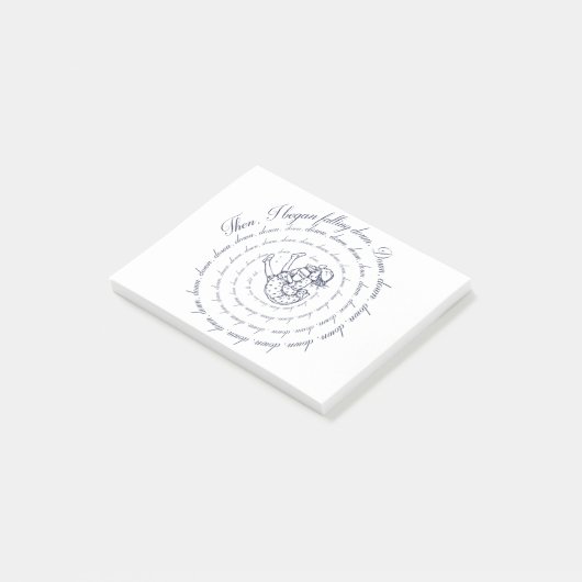 Runter der Kaninchenole Post-it Klebezettel (angewinkelt)