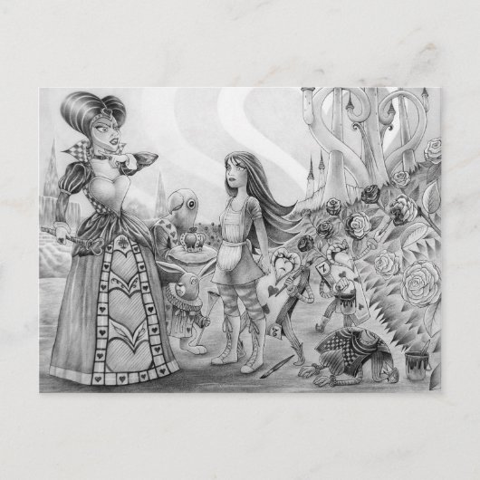 "Runter mit dem Kopf!" Postkarte (Vorderseite)