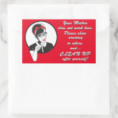 Runter! Rechteckiger Aufkleber (Tasche)