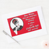 Runter! Rechteckiger Aufkleber (Umschlag)