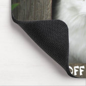 Runter von meinem Katzenmem auf dem Rasen! Mousepad (Ecke)