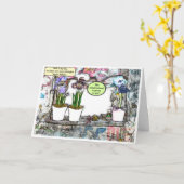 "Runter von meinem Rasen!" Funny Getting Older Geb Karte (Gelbe Blume)