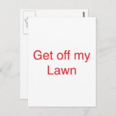 Runter von meinem Rasen Postkarte (Vorne/Hinten)