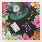 Runter zum Kaninchenloch-Untersetzer Glasuntersetzer (Vorderseite)