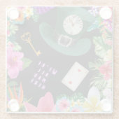 Runter zum Kaninchenloch-Untersetzer Glasuntersetzer (Rückseite)