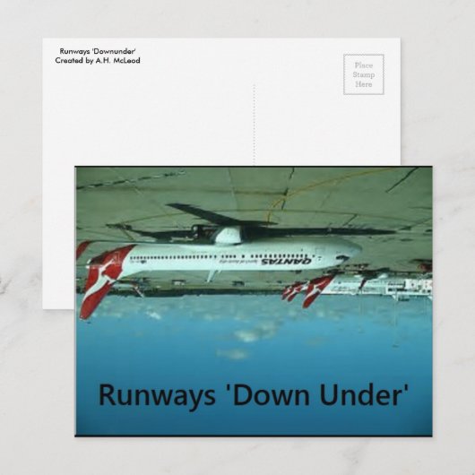 Runways unter Postkarte - Flat Earth Meme (Vorne/Hinten)