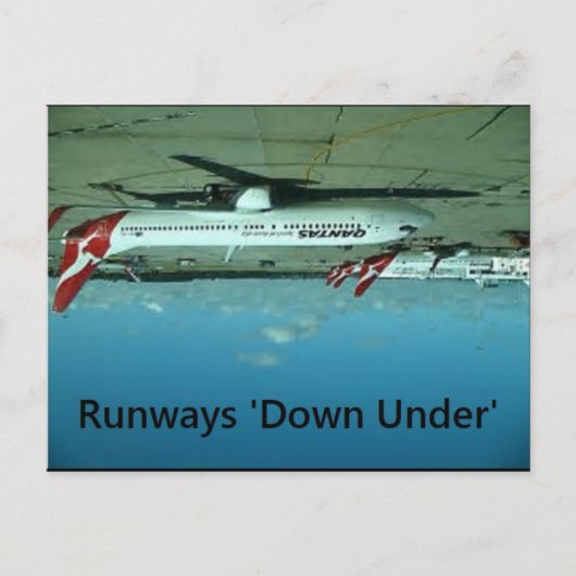 Runways unter Postkarte - Flat Earth Meme (Vorderseite)