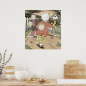Rupert Bear Bill Badger und Algy Mops Poster (Küche)