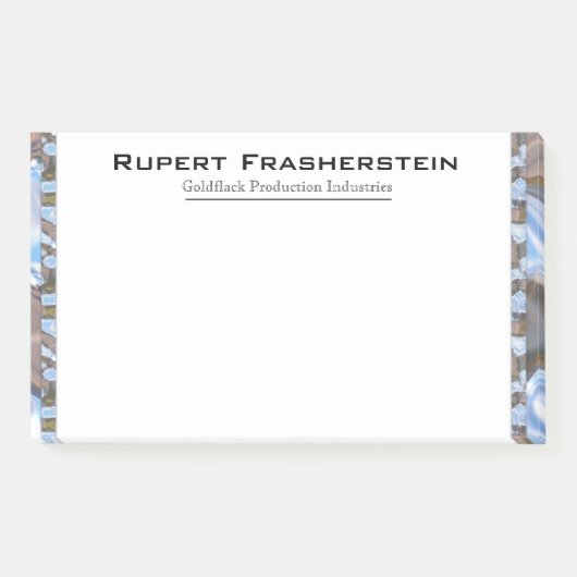 Rupert Cool Einzigartiges Professionelles Monogram Post-it Klebezettel (Vorderseite)