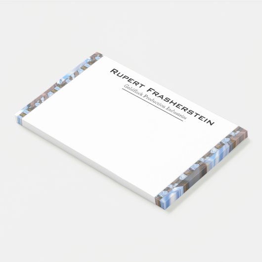 Rupert Cool Einziges Berufliches Monogramm Post-it Klebezettel (angewinkelt)