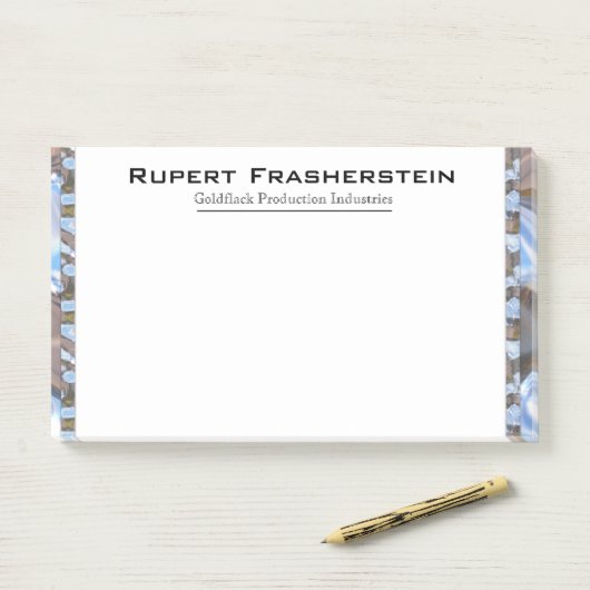 Rupert Cool Einziges Berufliches Monogramm Post-it Klebezettel (Auf Schreibtisch)