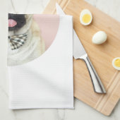 Rupert das Mops-Tee-Tuch Geschirrtuch (Viertel Falte)