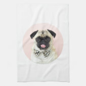 Rupert das Mops-Tee-Tuch Geschirrtuch (Vertikal)