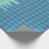 Rupydetequila Linen Paper Unique Gingham Geschenkpapier (Ecke)