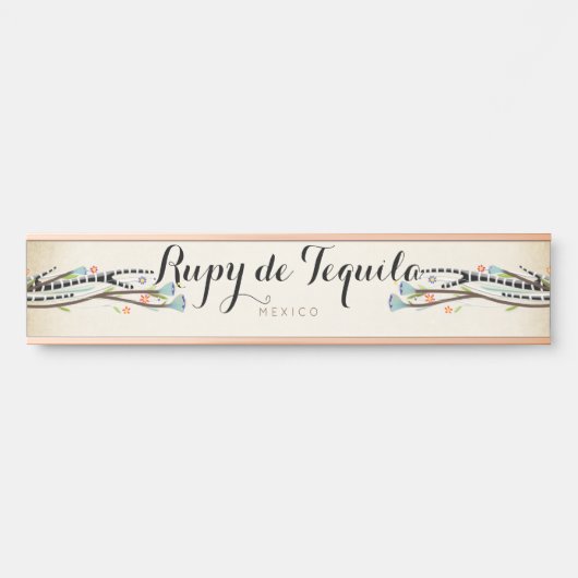 Rupydetequila Namensschildkröte Türschild (Vorderseite )