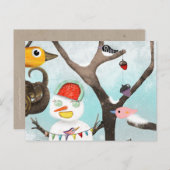 Rupydetequila Winter Snowman Postkarte (Vorne/Hinten)
