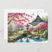 Ruquil Spring Japanischer Garten Postkarte (Vorne/Hinten)
