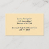 Ruquil Sunset Visitenkarte (Rückseite)