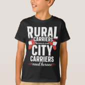 Rural Carriers Funny Mailman Lieferung T-Shirt (Vorderseite)