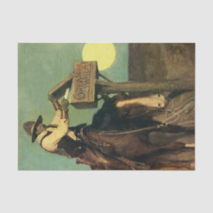 „Rural Delivery“ Western Art von NC Wyeth Seidenpapier