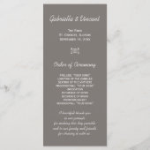 Rural Fence Post Country Ranch Wedding Program Programm (Rückseite)