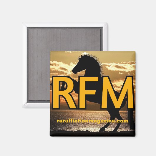 Rural Fiktion Magazine Logopferd Magnet (Vorderseite/Rückseite)