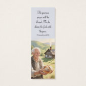 Rural landscape bookmark with motivating Bible (Rückseite)