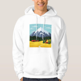 Rural landscape hoodie