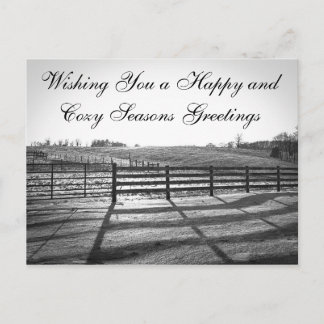 Rural Landscape Postcards  -  Winter Road Feiertagspostkarte
