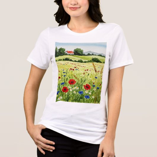 Rural landscape Tri-Blend shirt (Vorderseite)