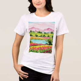Rural landscape Tri-Blend shirt