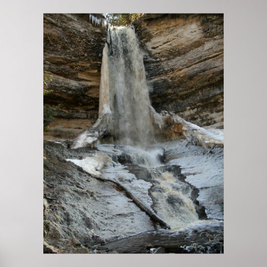 Rural Michigan Waterfall Print Poster (Vorne)