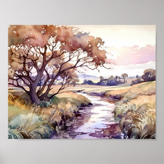 Rural River Wcolor Poster (Vorne)