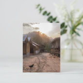 Rural Riverside Village am Mekong River, Laos Postkarte (Stehend Vorderseite)